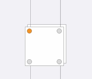 Bilateral holder AIR1121 Mount for Vertical Sign Installation (1 piece)